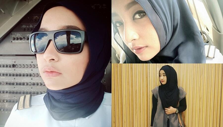 8 Pilot Indonesia berhijab ini cantik menawan, (Bening inside)