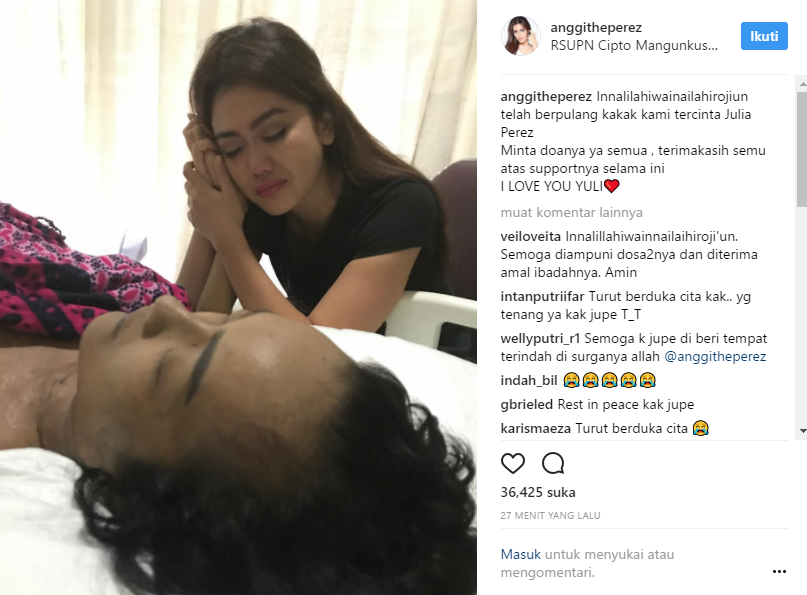Innalillahi, Julia Perez Meninggal Dunia