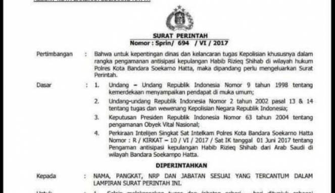 Malam Ini Polisi Antisipasi Di Bandara, Beredar Kabar Rizieq Pulang Besok.