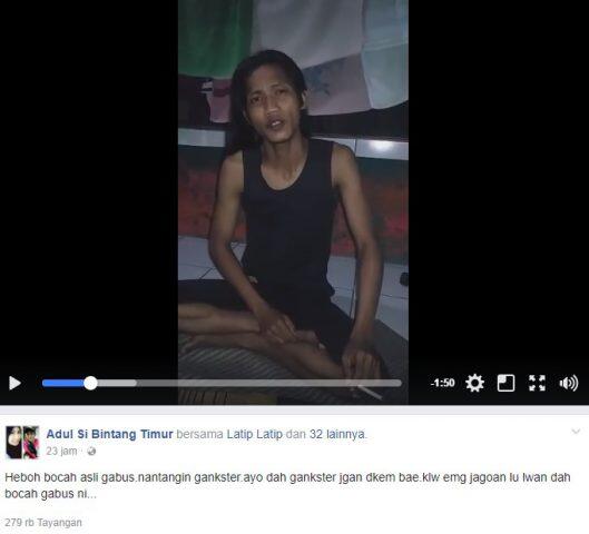Heboh, Video Pemuda Sakti Kebal Bacok Tantang Gangster Duel