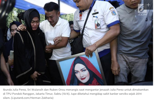 Dari Penjara, Ahok Kirim Karangan Bunga untuk Julia Perez