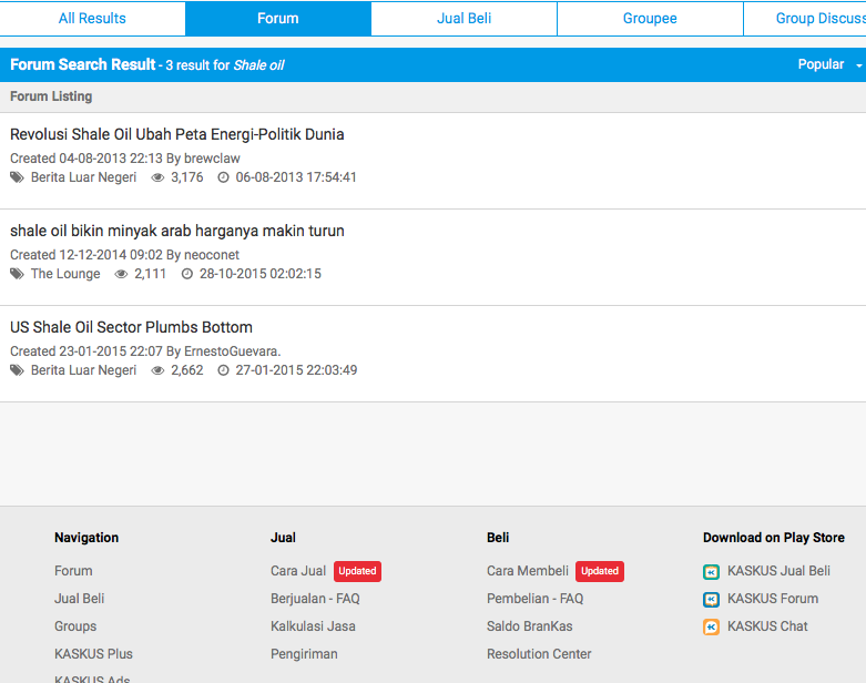 Shale Oil - Untung dan Bencana