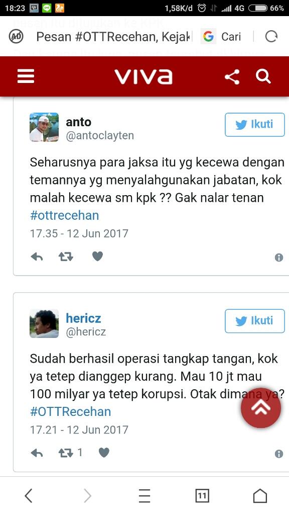 Pesan #OTTRecehan, Kejaksaan Kritik KPK?