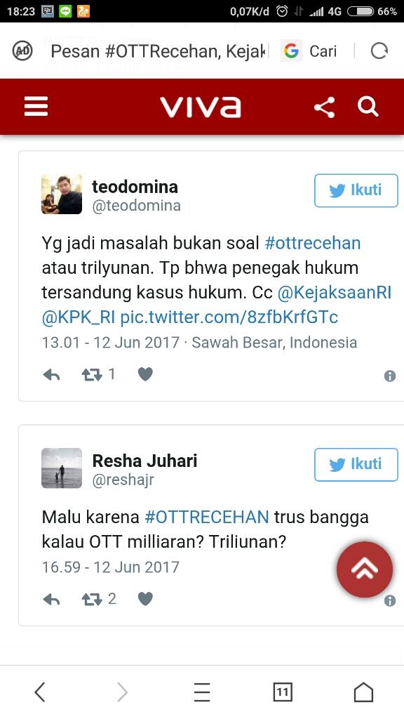 Pesan #OTTRecehan, Kejaksaan Kritik KPK?