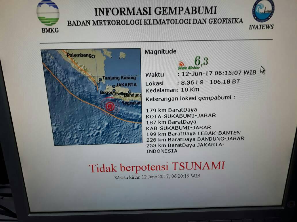 gempa bumi hari ini 06.17 wib