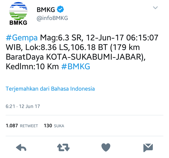 gempa bumi hari ini 06.17 wib