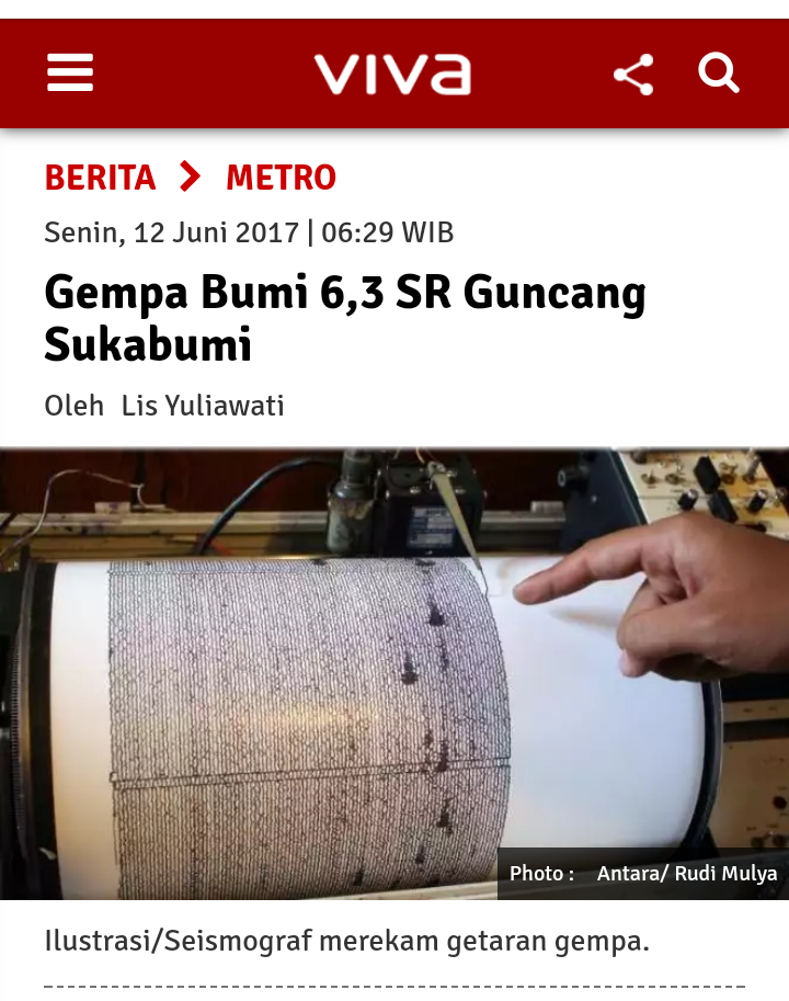 gempa bumi hari ini 06.17 wib