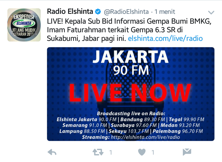 gempa bumi hari ini 06.17 wib