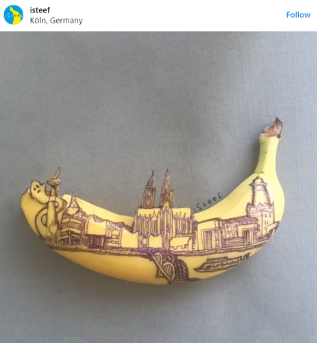 Agan Ini Sulap Buah Pisang Jadi Banana Art 3D