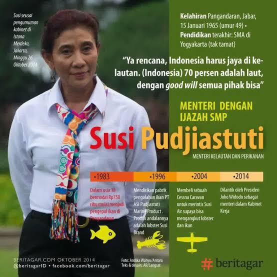 Bu Susi Istirahatlah sejenak karena kau tak pernah lelah