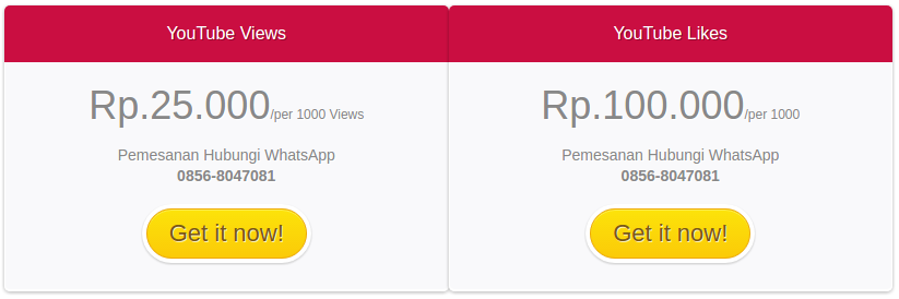 Jasa Youtube views (100 views = Rp.10.000)