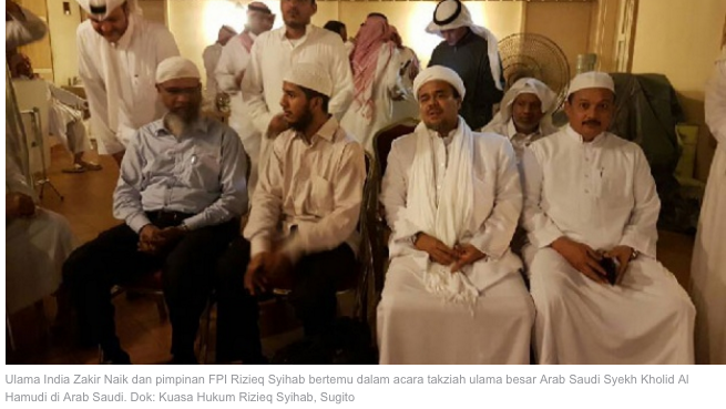Bertemu di Arab Saudi, Rizieq FPI Tegur Sapa dengan Zakir Naik