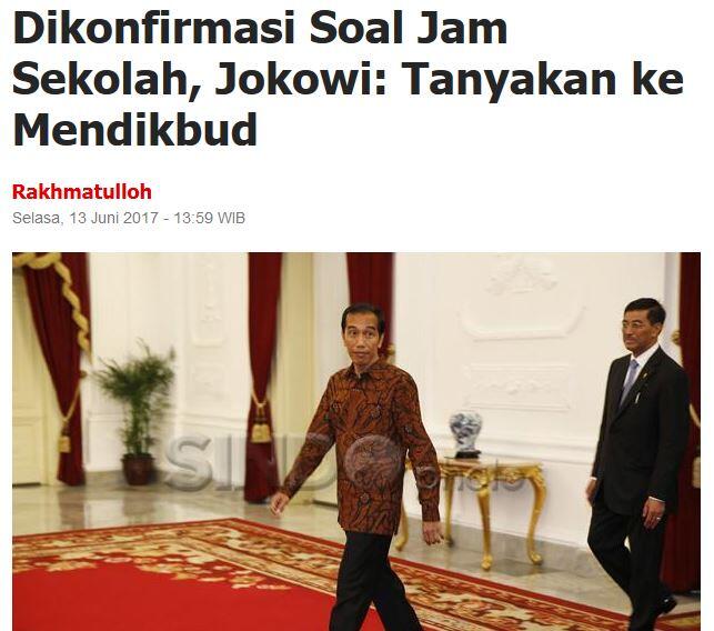 Terungkap, Program Sekolah 5 Hari Ternyata Kemauan Presiden Jokowi