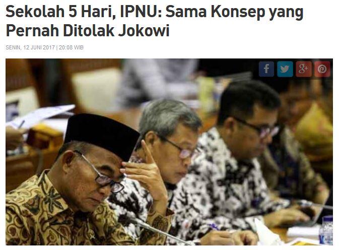 Terungkap, Program Sekolah 5 Hari Ternyata Kemauan Presiden Jokowi