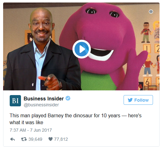 Terungkap, Sosok yang Berada di Kostum Barney Selama 10 Tahun