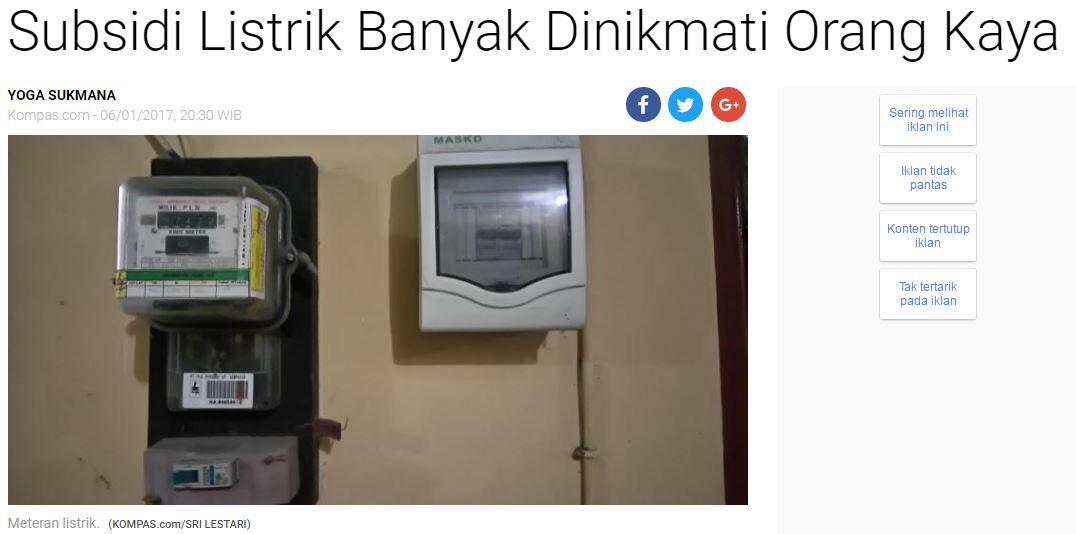 Selama Ini Masyarakat Mampu Lebih Besar Nikmati Subsidi Tarif Listrik