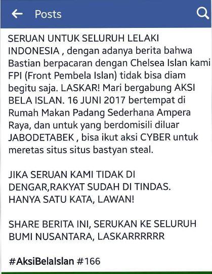 Sejumlah Netizen serukan #AksiBelaIslan aksi 166