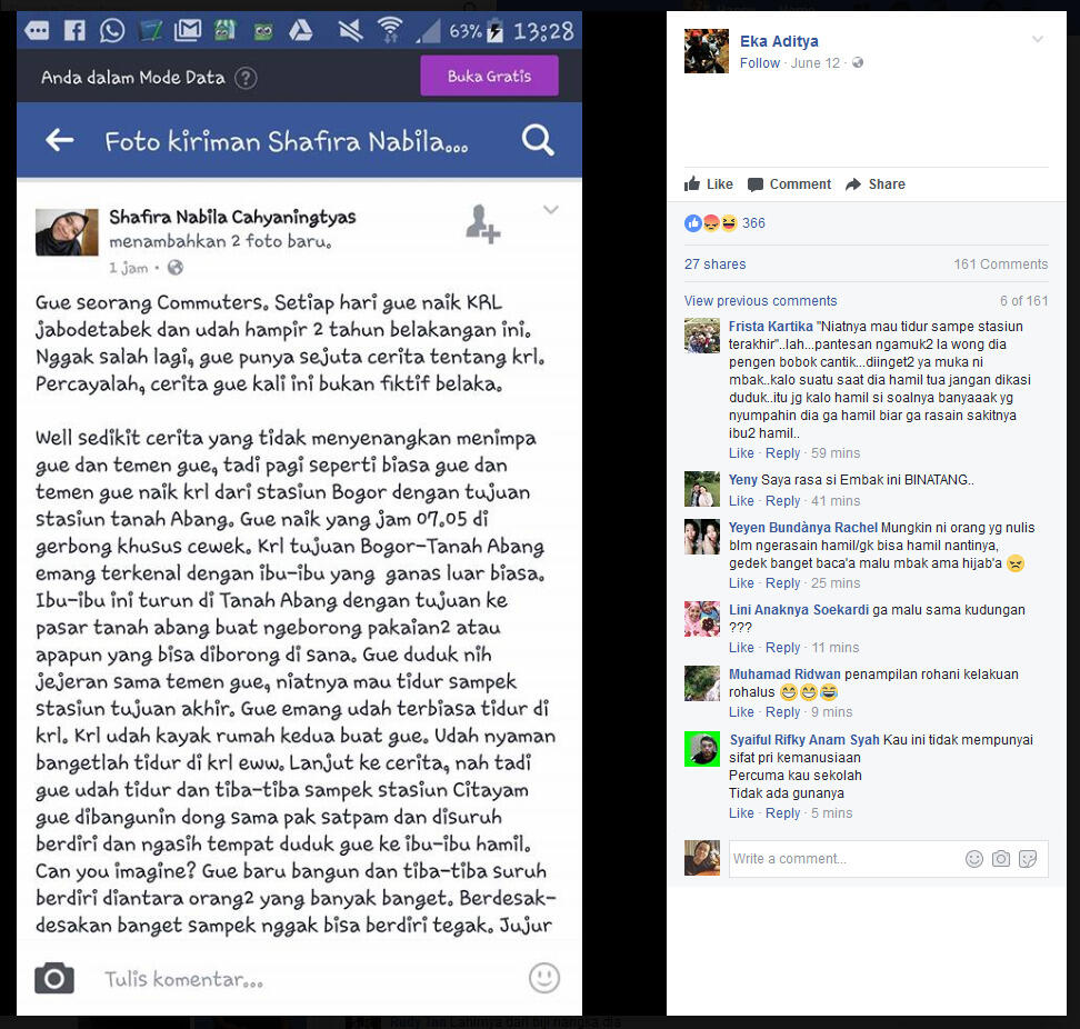 Usai Di-Bully Netizen, Akun Facebook Penghujat Ibu Hamil di KRL Menghilang!