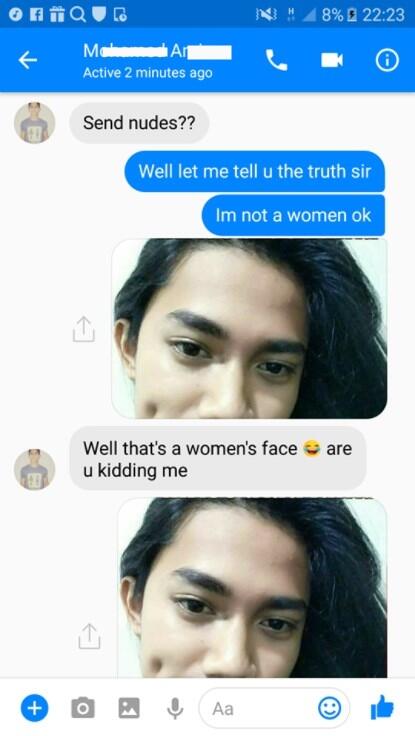 Maksa minta foto panas lewat pesan Facebook, orang ini kena batunya