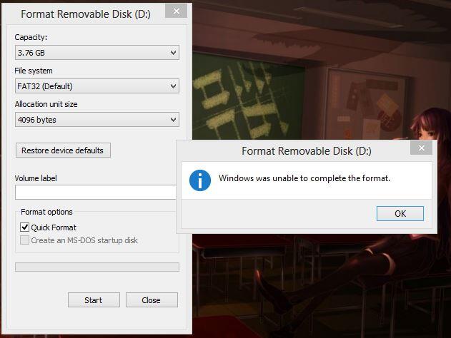 Flashdisk gagal format dan I/O Device error pada flashdisk