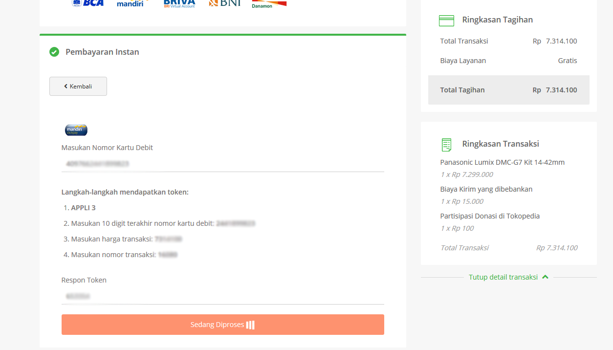 Transaksi di Tokopedia Gagal Checkout, Rekening sudah terdebet