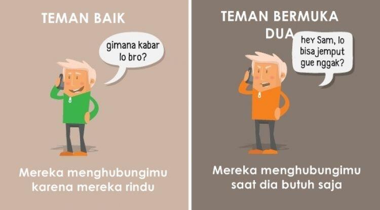 10 Ilustrasi beda teman baik vs bermuka dua, ngena banget