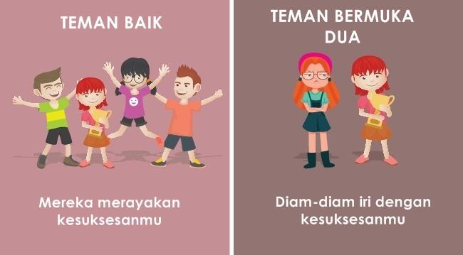 10 Ilustrasi beda teman baik vs bermuka dua, ngena banget