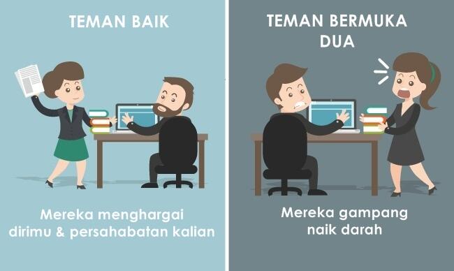 10 Ilustrasi beda teman baik vs bermuka dua, ngena banget