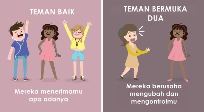 10 Ilustrasi beda teman baik vs bermuka dua, ngena banget
