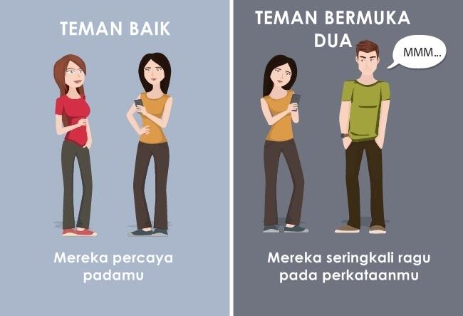10 Ilustrasi beda teman baik vs bermuka dua, ngena banget
