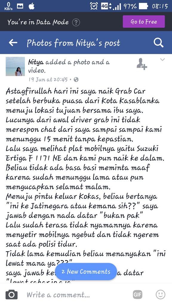 Perseteruan Penumpang Dengan Pengemudi Transportasi Online