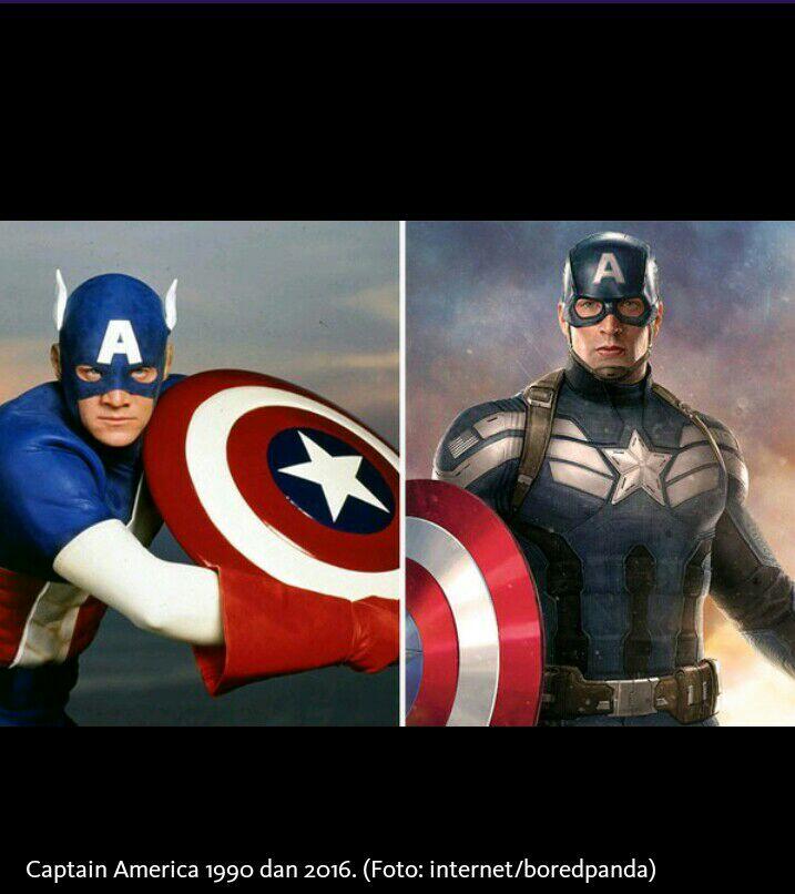 Perbandingan Mencolok Foto Superhero 70-an Vs 2000-an