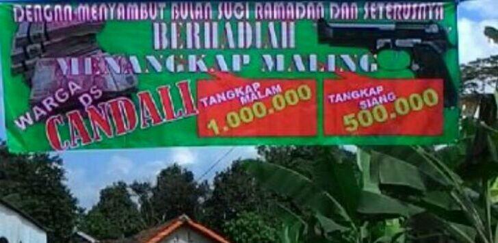 Unik Gan! 4 Sayembara Tangkap Maling Ini Bikin Lingkungan Jadi Aman