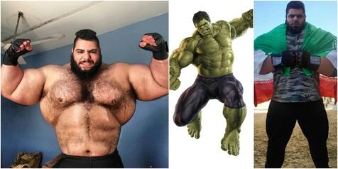 Punya Badan Super Kekar, Pria Ini Dijuluki Hulk Nyata Dari Iran