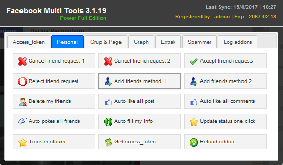Facebook Multi Tools (FMT)