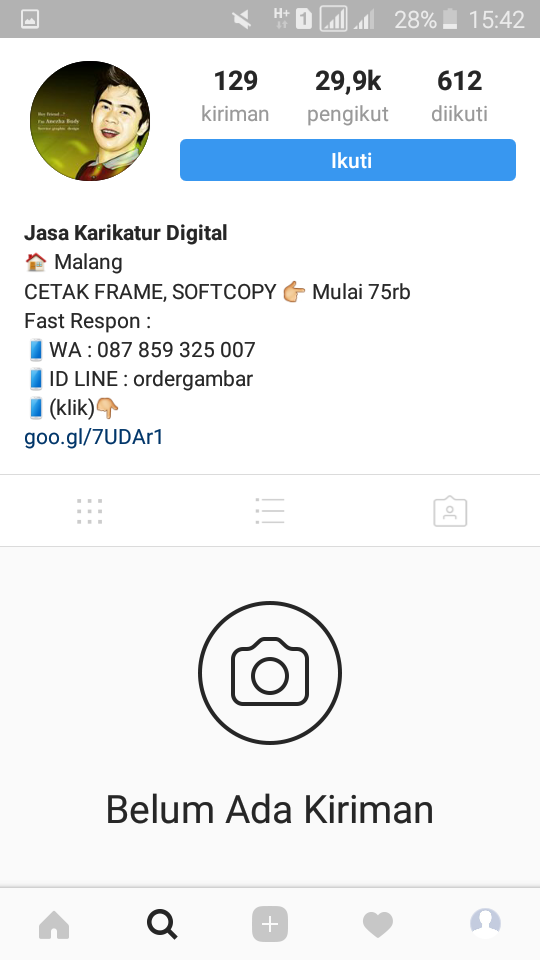 Jangan Pesan Karikatur instagram @karikaturmalang atau @karya_digital