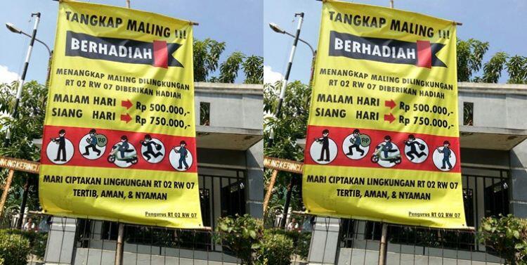 3 Sayembara tangkap maling berhadiah uang, bikin lingkungan jadi aman