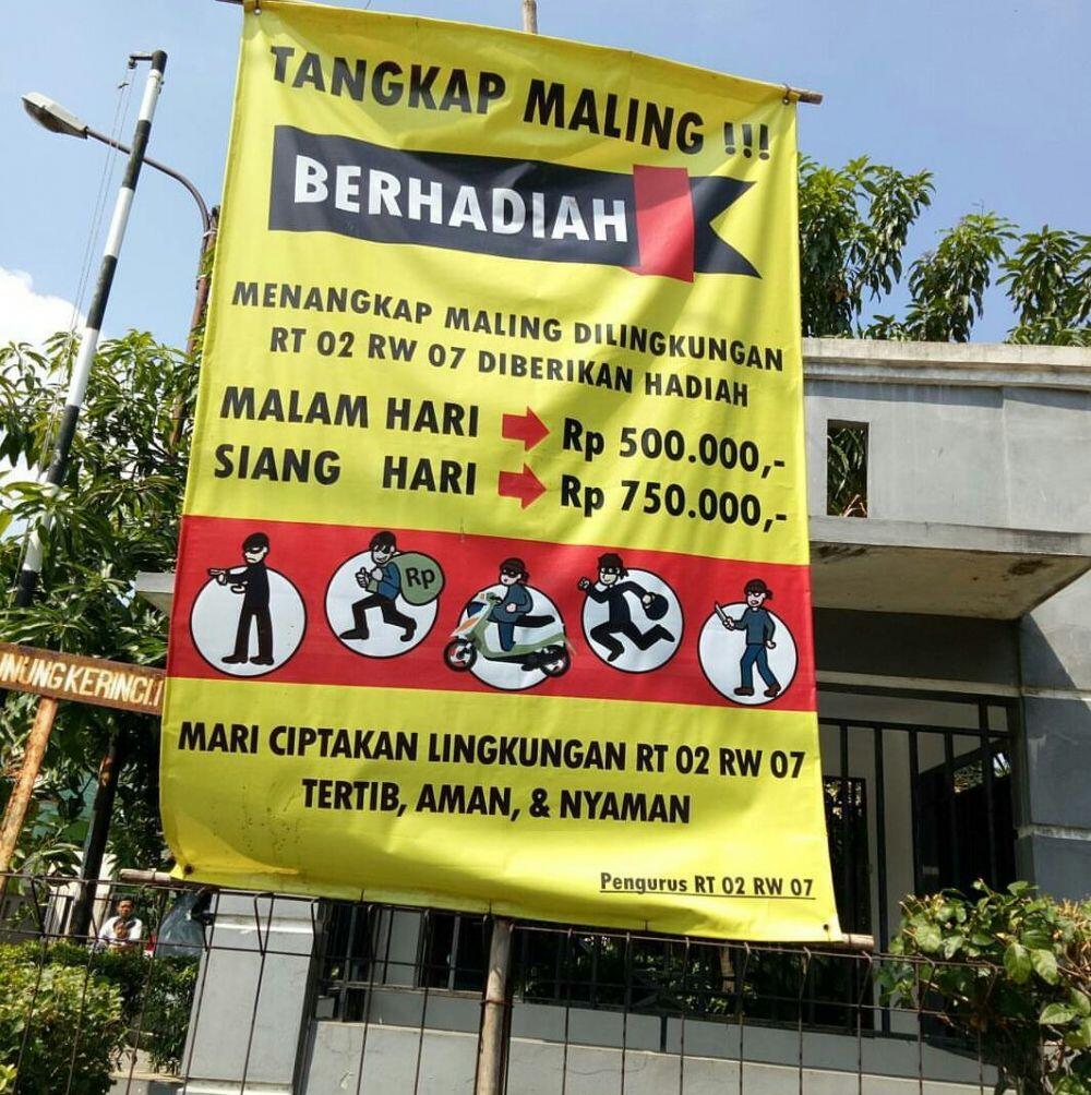 3 Sayembara tangkap maling berhadiah uang, bikin lingkungan jadi aman