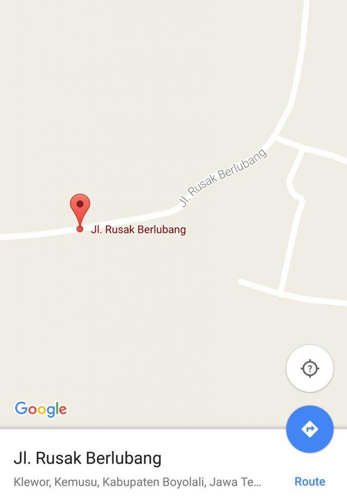 7 Nama Jalan di Google Maps Yang Bikin Ngakak, Tapi Beneran Ada Loh, Coba Deh Di Cek!