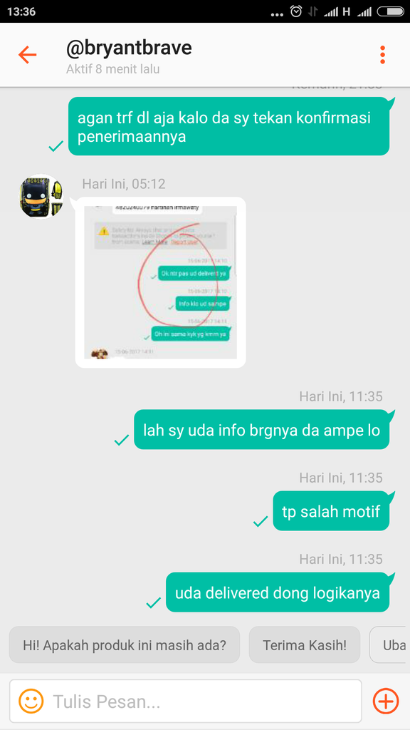 Penipuan oleh akun Bryantbrave