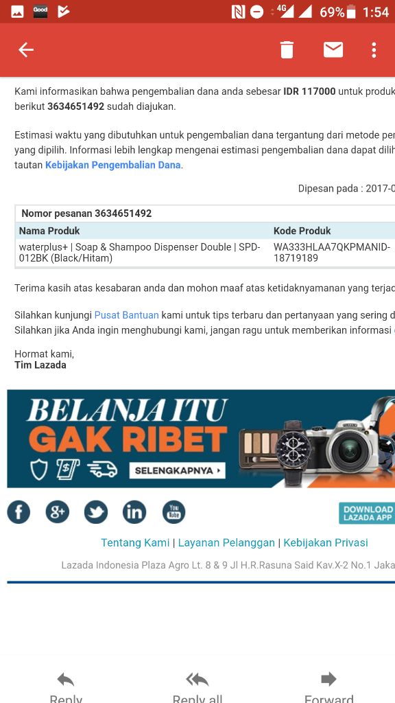 Refund Lazada Over SLA 