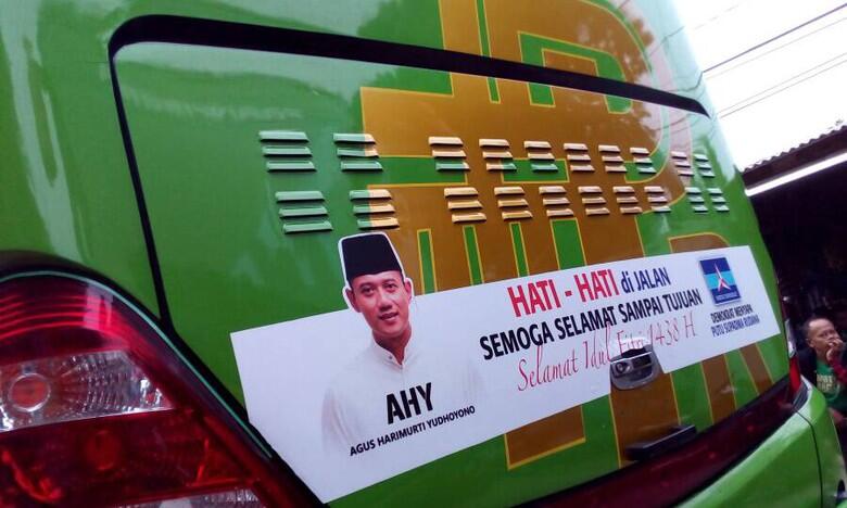 Kader PD Pasang Foto Agus Yudhoyono di Bus-bus Pemudik, untuk Apa?
