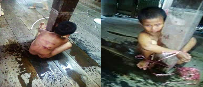 kejam anak yatim disiksa karna kelaparan dan mencuri