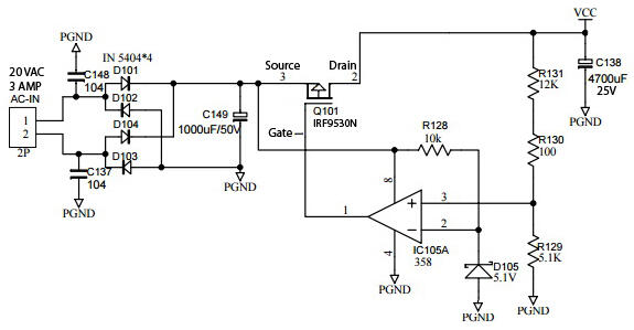 Bagaimana cara  kerja  Voltage Regulator  dengan Mosfet IRF 