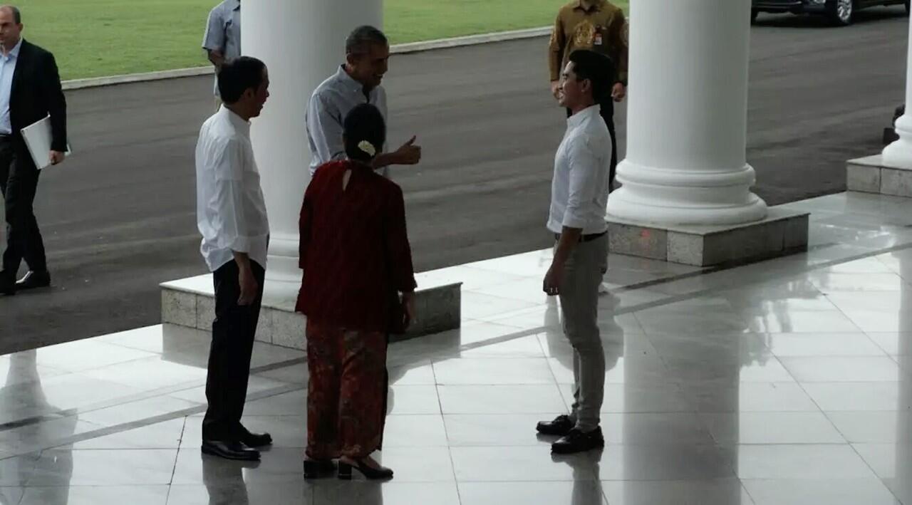 Salam Jempol Obama untuk Kaesang di Istana Bogor