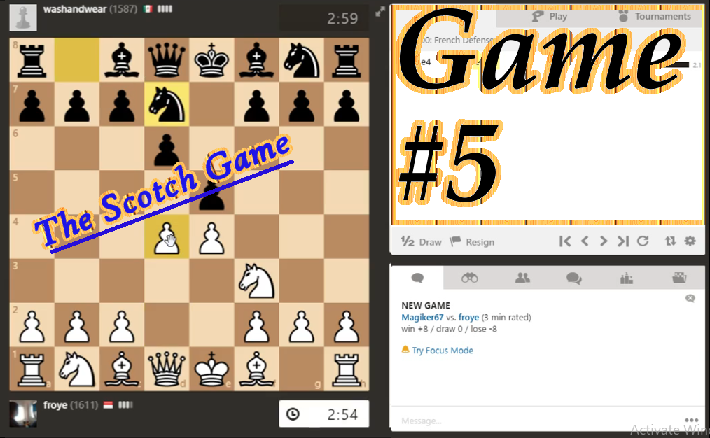 Ketika sang amatir mencoba pembukaan Scotch Game