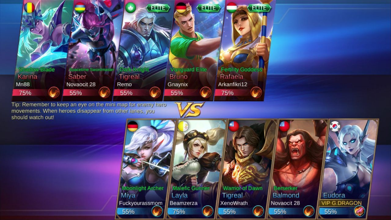 Mobile Legends Bang Bang 5vs5 Fair MOBA For Mobile 3 Lane Page