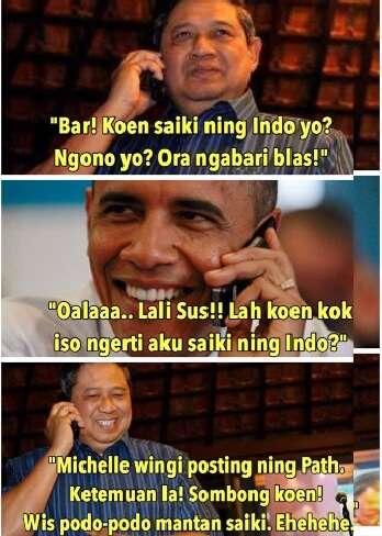 Ngakak, Meme SBY-Obama Ngobrol Pakai Bahasa Jawa!