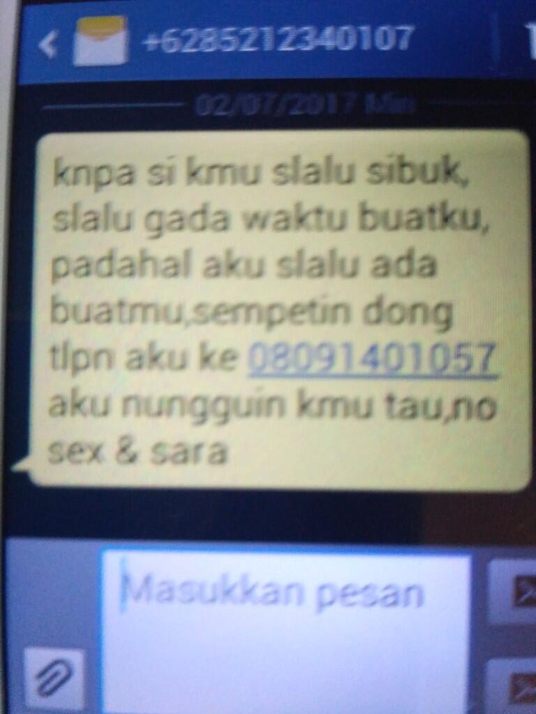 Modus sms bikin ahh..ihh..uhhh