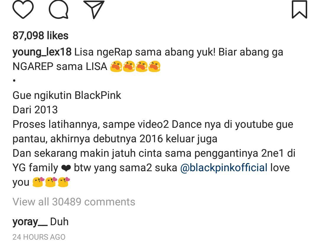 Young Lex Ngefans Lisa 'Blackpink', Fans K-Pop Bikin Tagar #savelisa